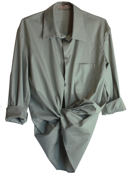 AWILDA  - camicia color SALVIA, large-fit.